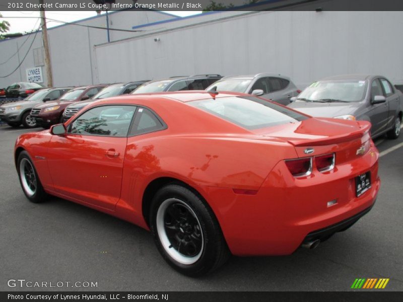 Inferno Orange Metallic / Black 2012 Chevrolet Camaro LS Coupe