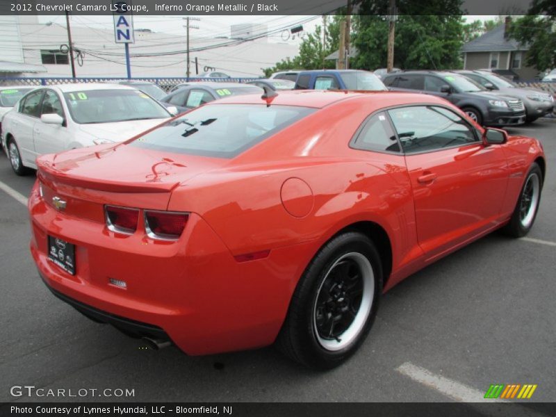 Inferno Orange Metallic / Black 2012 Chevrolet Camaro LS Coupe