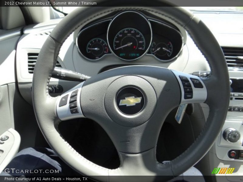 Summit White / Titanium 2012 Chevrolet Malibu LT