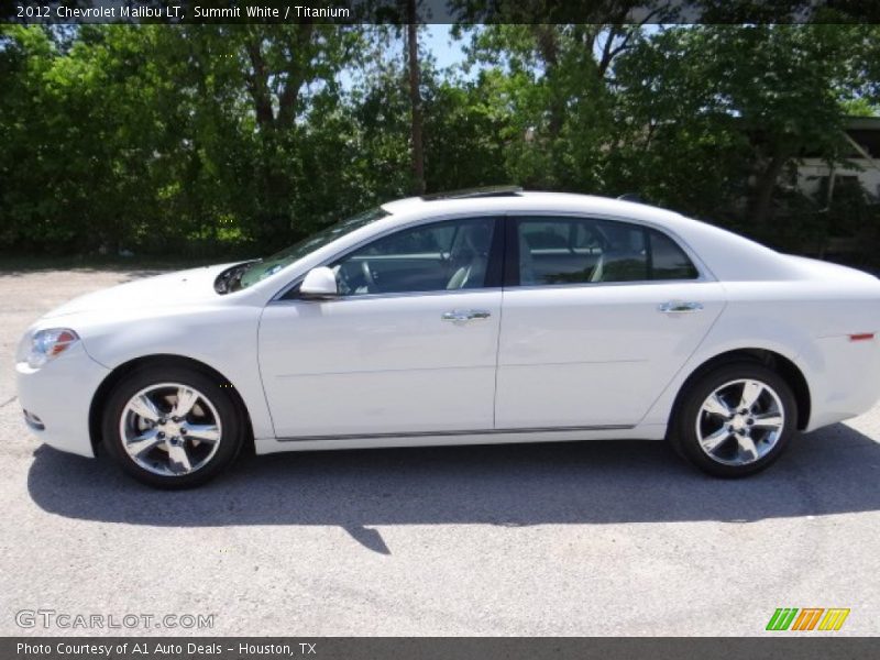 Summit White / Titanium 2012 Chevrolet Malibu LT