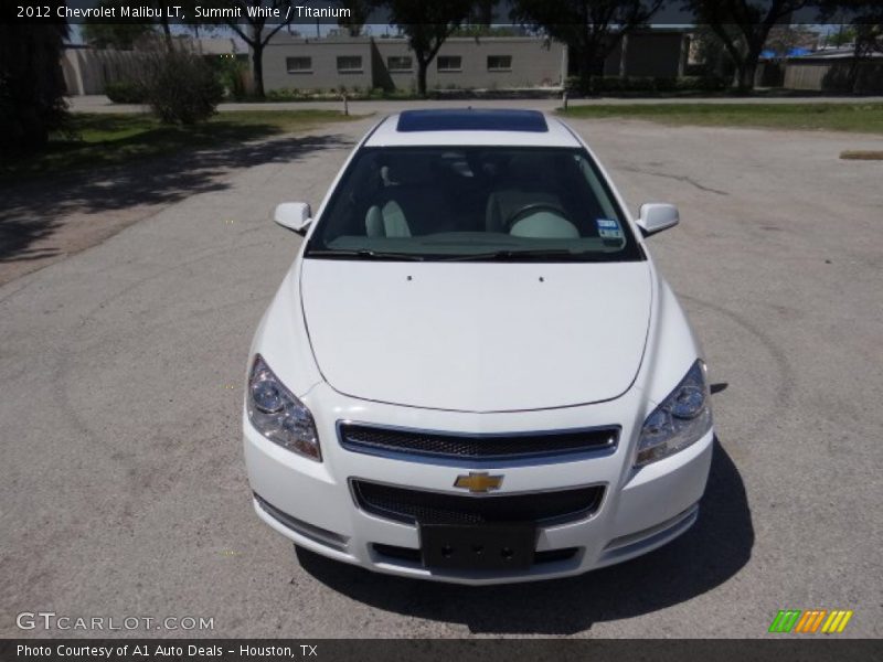 Summit White / Titanium 2012 Chevrolet Malibu LT