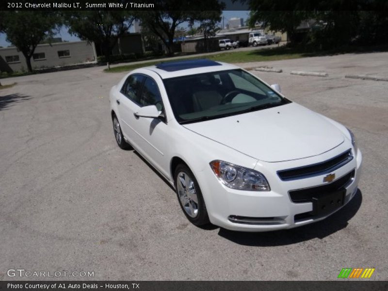 Summit White / Titanium 2012 Chevrolet Malibu LT