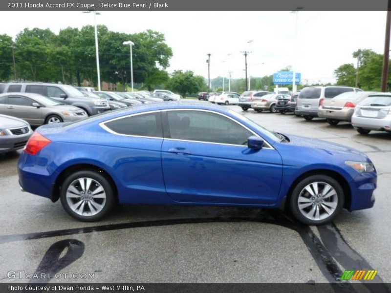 Belize Blue Pearl / Black 2011 Honda Accord EX Coupe