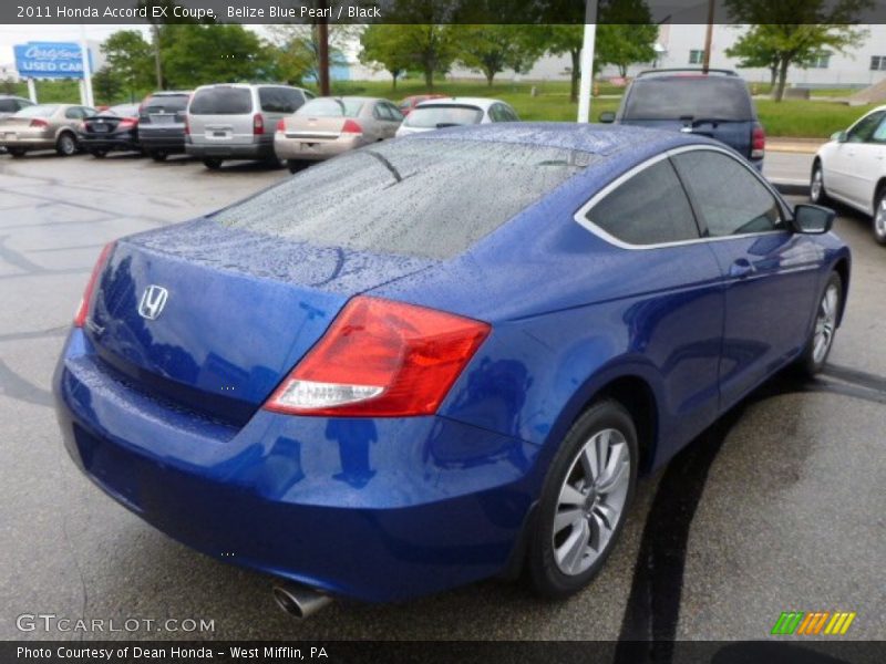 Belize Blue Pearl / Black 2011 Honda Accord EX Coupe