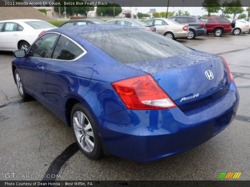 Belize Blue Pearl / Black 2011 Honda Accord EX Coupe