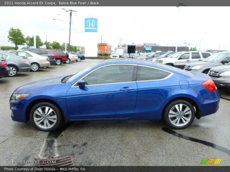 Belize Blue Pearl / Black 2011 Honda Accord EX Coupe