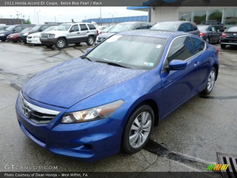 Belize Blue Pearl / Black 2011 Honda Accord EX Coupe