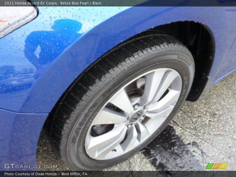 Belize Blue Pearl / Black 2011 Honda Accord EX Coupe