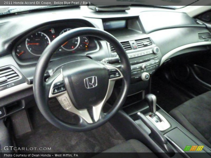Belize Blue Pearl / Black 2011 Honda Accord EX Coupe