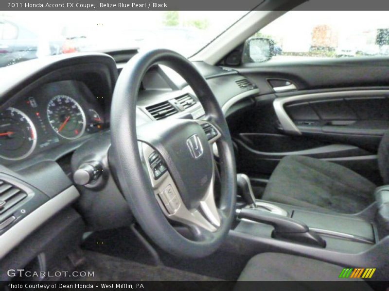Belize Blue Pearl / Black 2011 Honda Accord EX Coupe