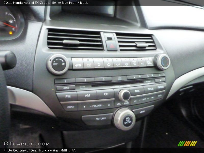 Belize Blue Pearl / Black 2011 Honda Accord EX Coupe