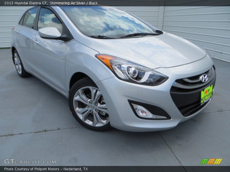 Shimmering Air Silver / Black 2013 Hyundai Elantra GT