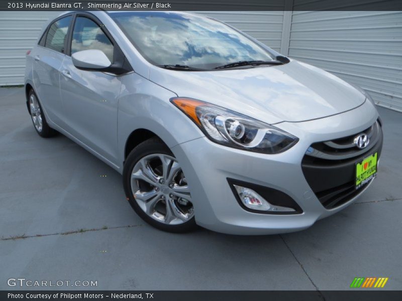 Shimmering Air Silver / Black 2013 Hyundai Elantra GT