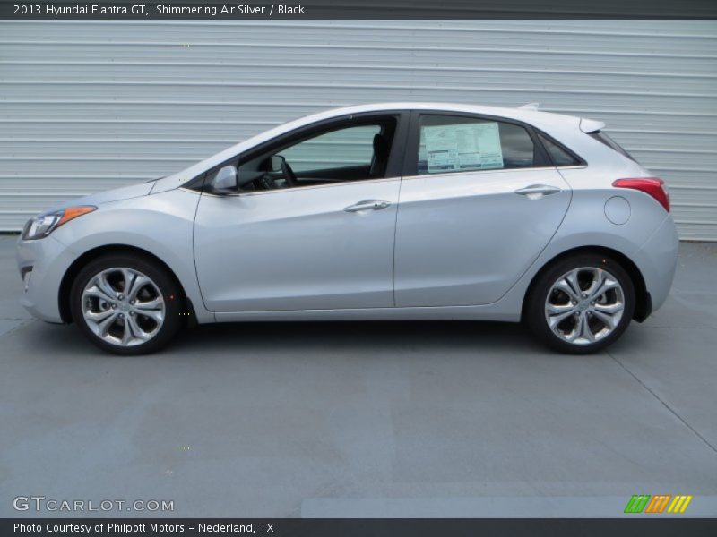 Shimmering Air Silver / Black 2013 Hyundai Elantra GT