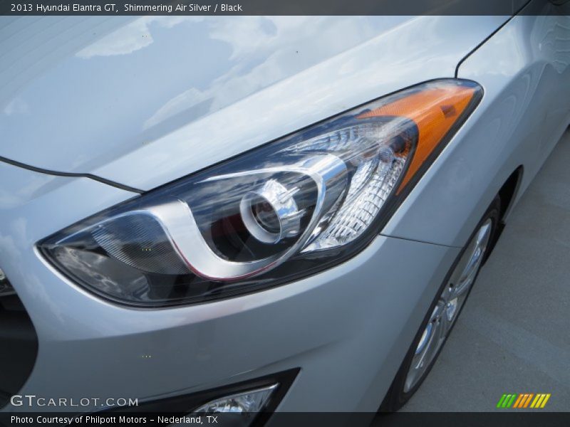 Shimmering Air Silver / Black 2013 Hyundai Elantra GT