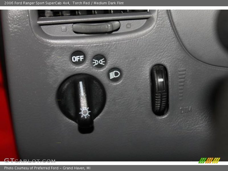 Controls of 2006 Ranger Sport SuperCab 4x4