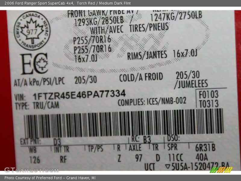 Torch Red / Medium Dark Flint 2006 Ford Ranger Sport SuperCab 4x4