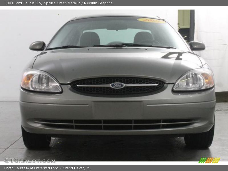 Spruce Green Metallic / Medium Graphite 2001 Ford Taurus SES