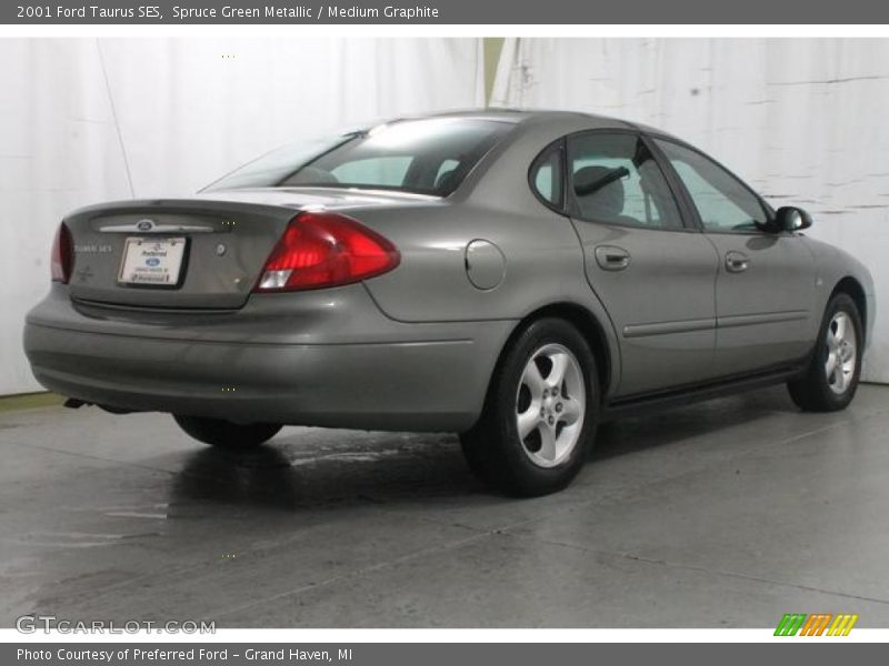 Spruce Green Metallic / Medium Graphite 2001 Ford Taurus SES