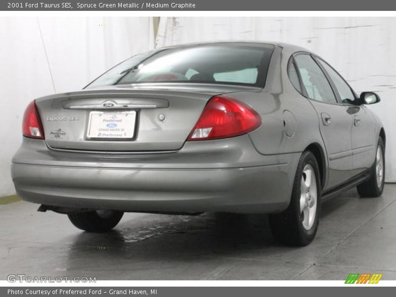 Spruce Green Metallic / Medium Graphite 2001 Ford Taurus SES