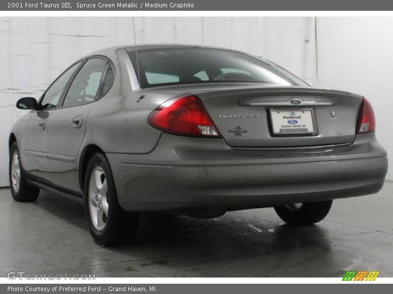 Spruce Green Metallic / Medium Graphite 2001 Ford Taurus SES
