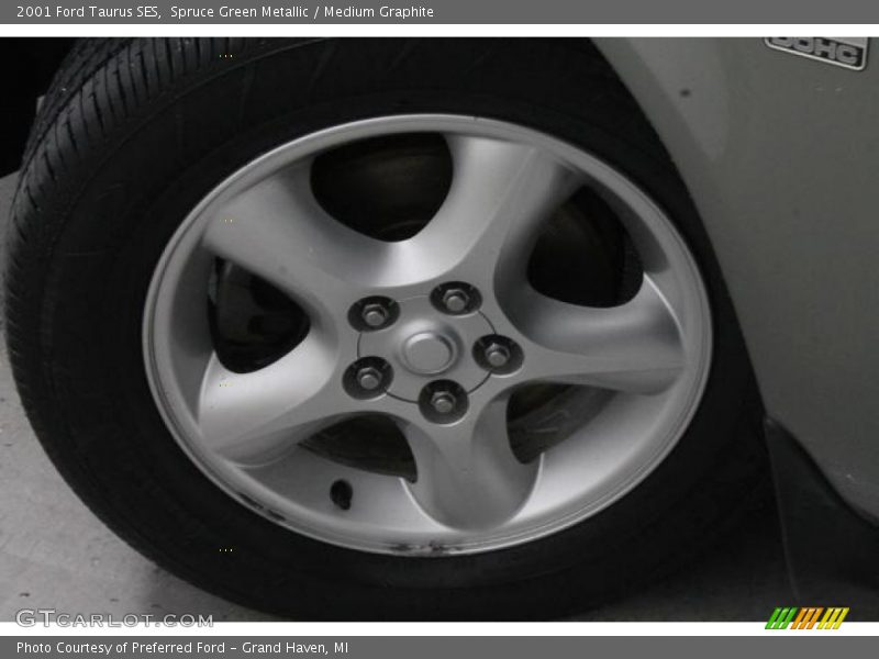 Spruce Green Metallic / Medium Graphite 2001 Ford Taurus SES