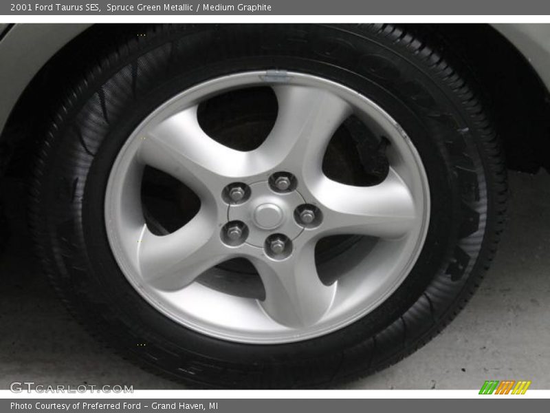 Spruce Green Metallic / Medium Graphite 2001 Ford Taurus SES