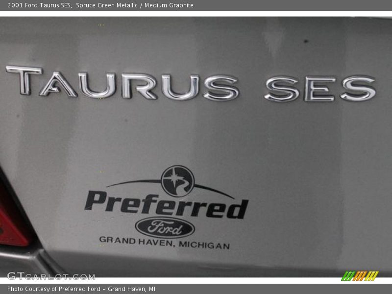 Spruce Green Metallic / Medium Graphite 2001 Ford Taurus SES