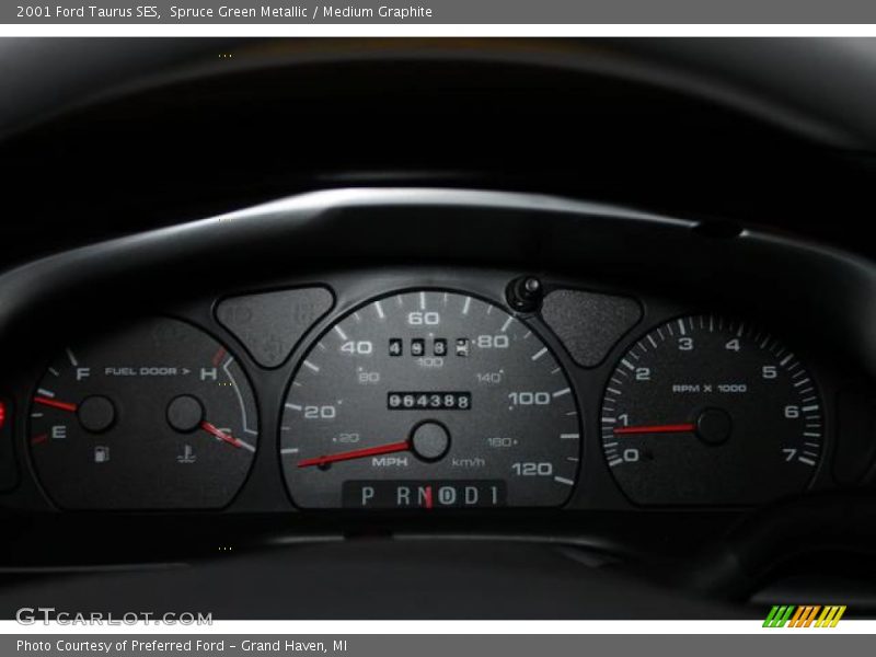 Spruce Green Metallic / Medium Graphite 2001 Ford Taurus SES
