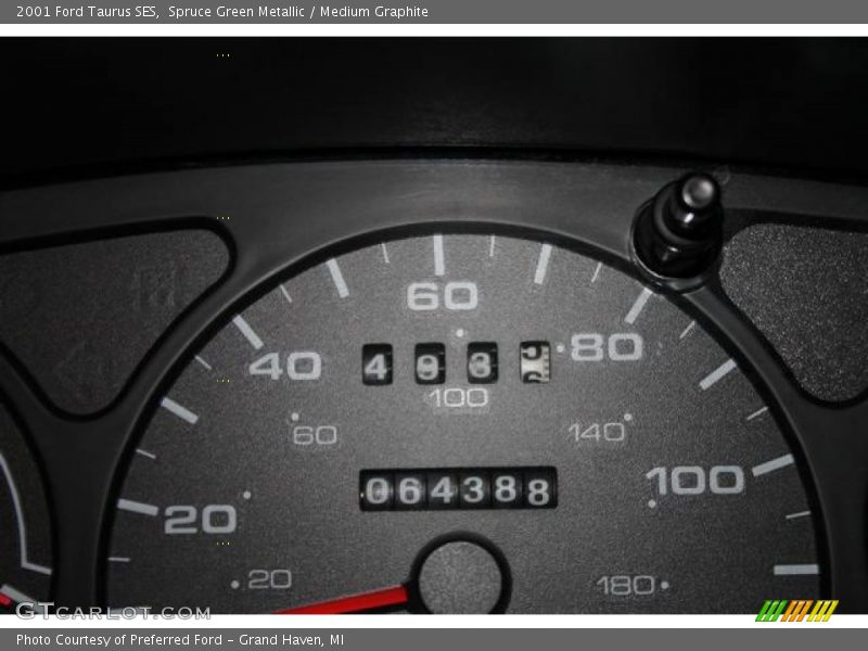 Spruce Green Metallic / Medium Graphite 2001 Ford Taurus SES