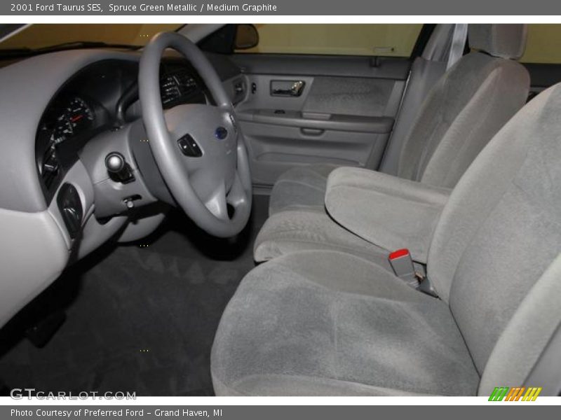Spruce Green Metallic / Medium Graphite 2001 Ford Taurus SES