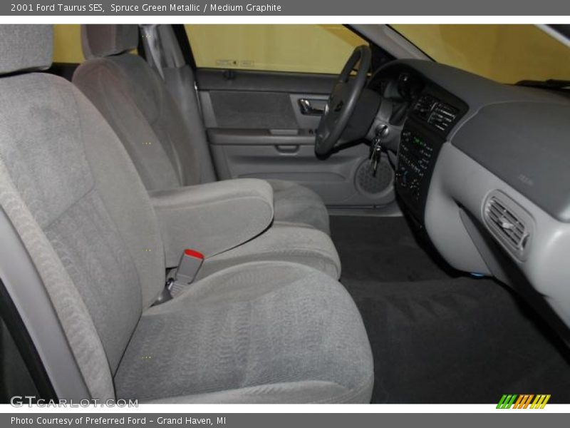 Spruce Green Metallic / Medium Graphite 2001 Ford Taurus SES