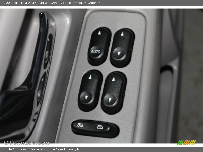 Spruce Green Metallic / Medium Graphite 2001 Ford Taurus SES
