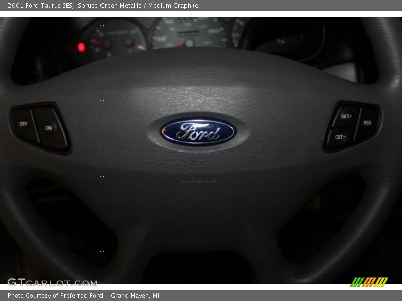Spruce Green Metallic / Medium Graphite 2001 Ford Taurus SES
