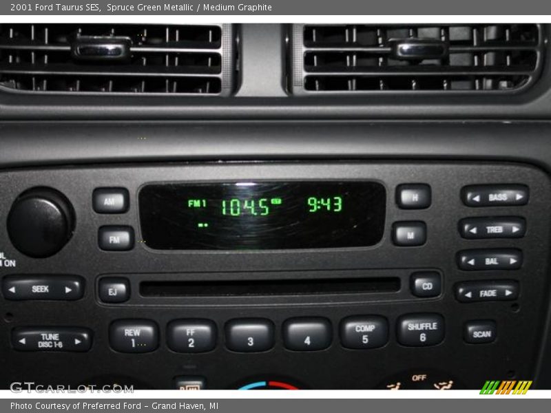 Spruce Green Metallic / Medium Graphite 2001 Ford Taurus SES