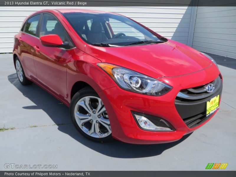 Volcanic Red / Beige 2013 Hyundai Elantra GT