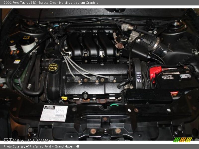 Spruce Green Metallic / Medium Graphite 2001 Ford Taurus SES