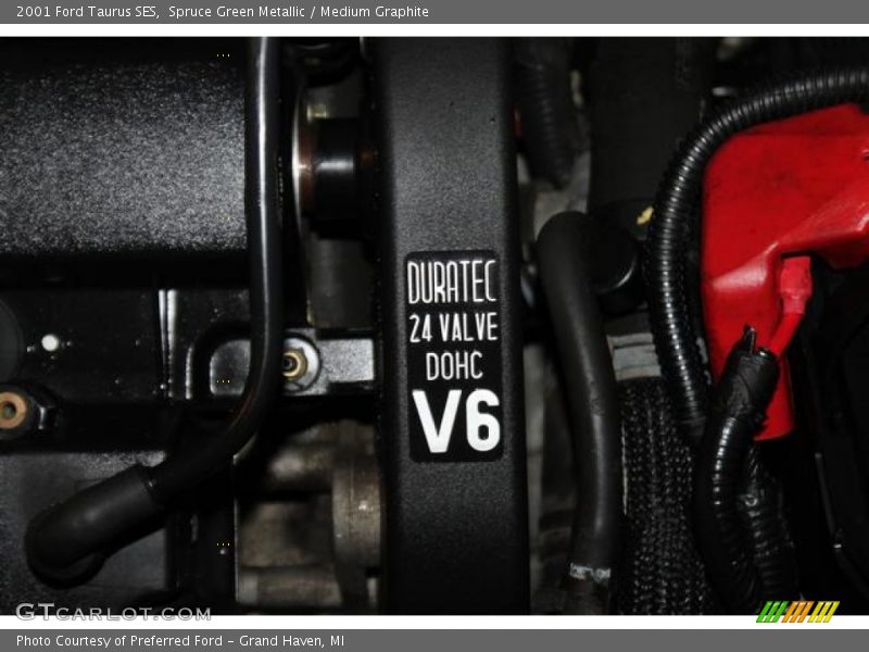 Spruce Green Metallic / Medium Graphite 2001 Ford Taurus SES