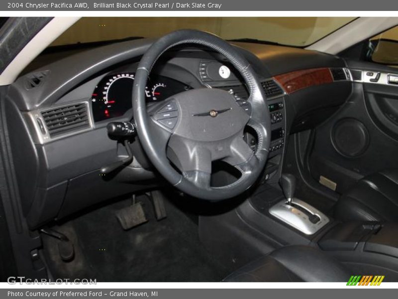 Brilliant Black Crystal Pearl / Dark Slate Gray 2004 Chrysler Pacifica AWD