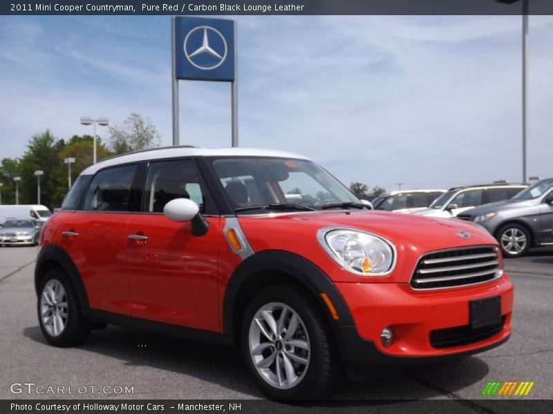 Pure Red / Carbon Black Lounge Leather 2011 Mini Cooper Countryman