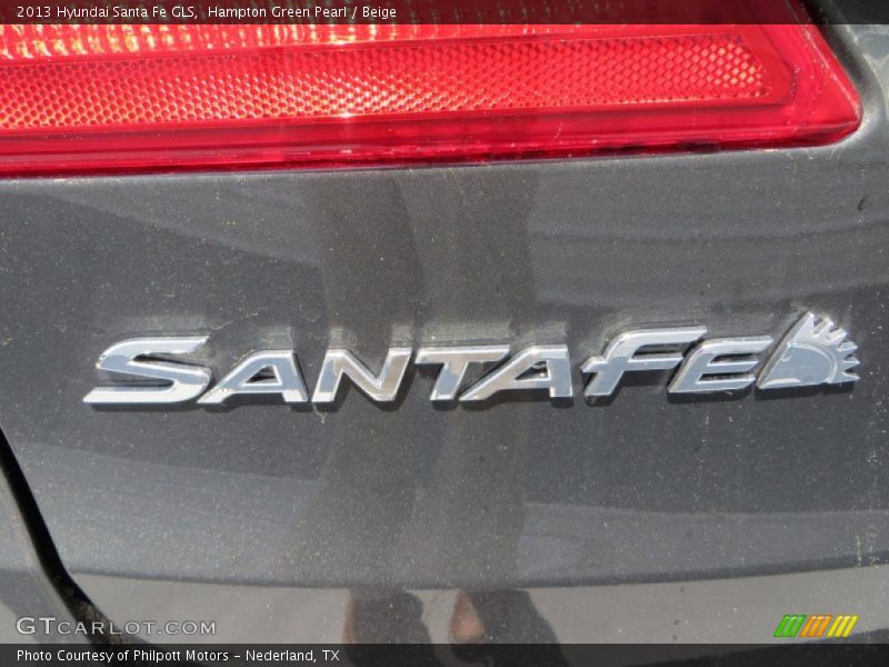 Hampton Green Pearl / Beige 2013 Hyundai Santa Fe GLS