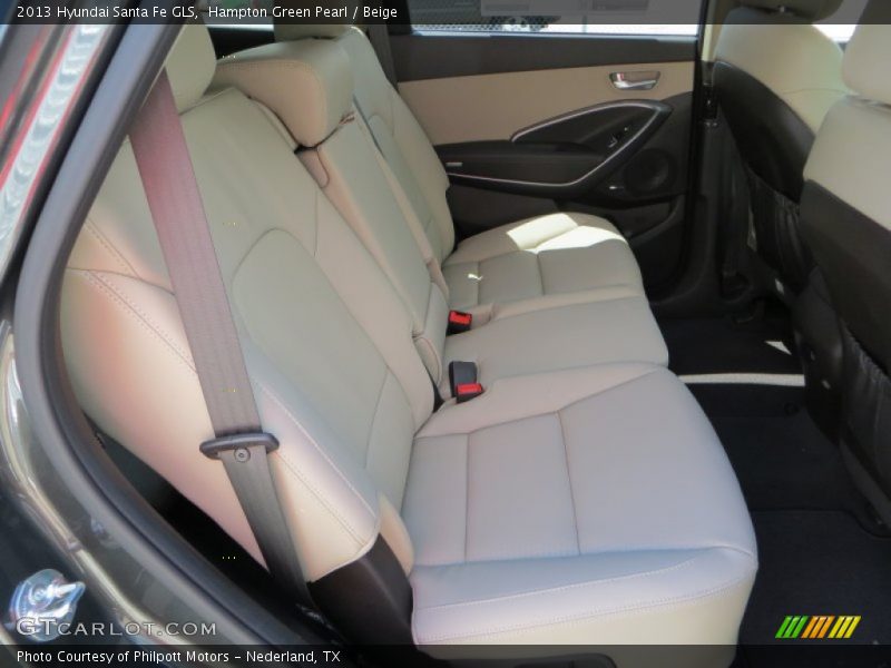 Hampton Green Pearl / Beige 2013 Hyundai Santa Fe GLS
