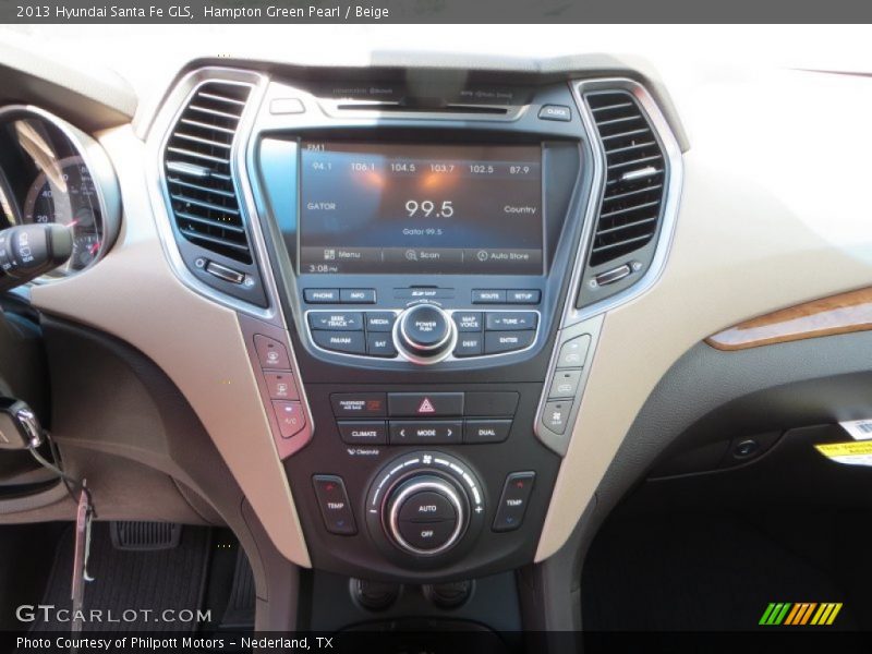 Hampton Green Pearl / Beige 2013 Hyundai Santa Fe GLS