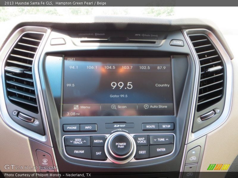 Hampton Green Pearl / Beige 2013 Hyundai Santa Fe GLS