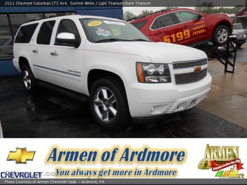 Summit White / Light Titanium/Dark Titanium 2011 Chevrolet Suburban LTZ 4x4