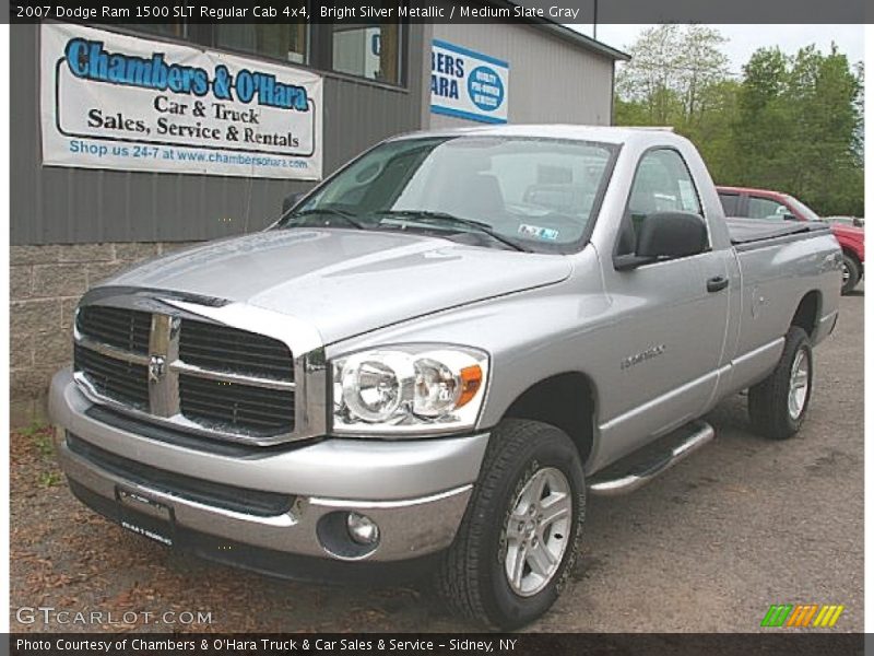Bright Silver Metallic / Medium Slate Gray 2007 Dodge Ram 1500 SLT Regular Cab 4x4