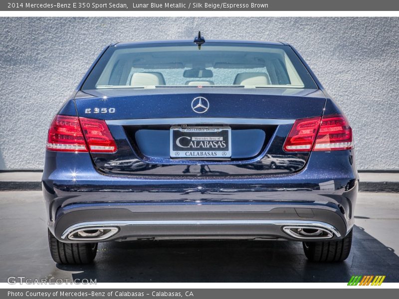 Lunar Blue Metallic / Silk Beige/Espresso Brown 2014 Mercedes-Benz E 350 Sport Sedan