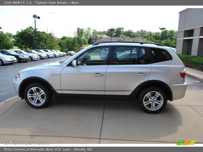 Titanium Silver Metallic / Black 2006 BMW X3 3.0i