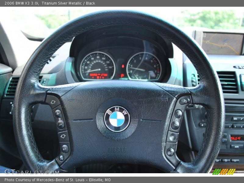 Titanium Silver Metallic / Black 2006 BMW X3 3.0i