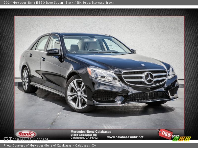 Black / Silk Beige/Espresso Brown 2014 Mercedes-Benz E 350 Sport Sedan